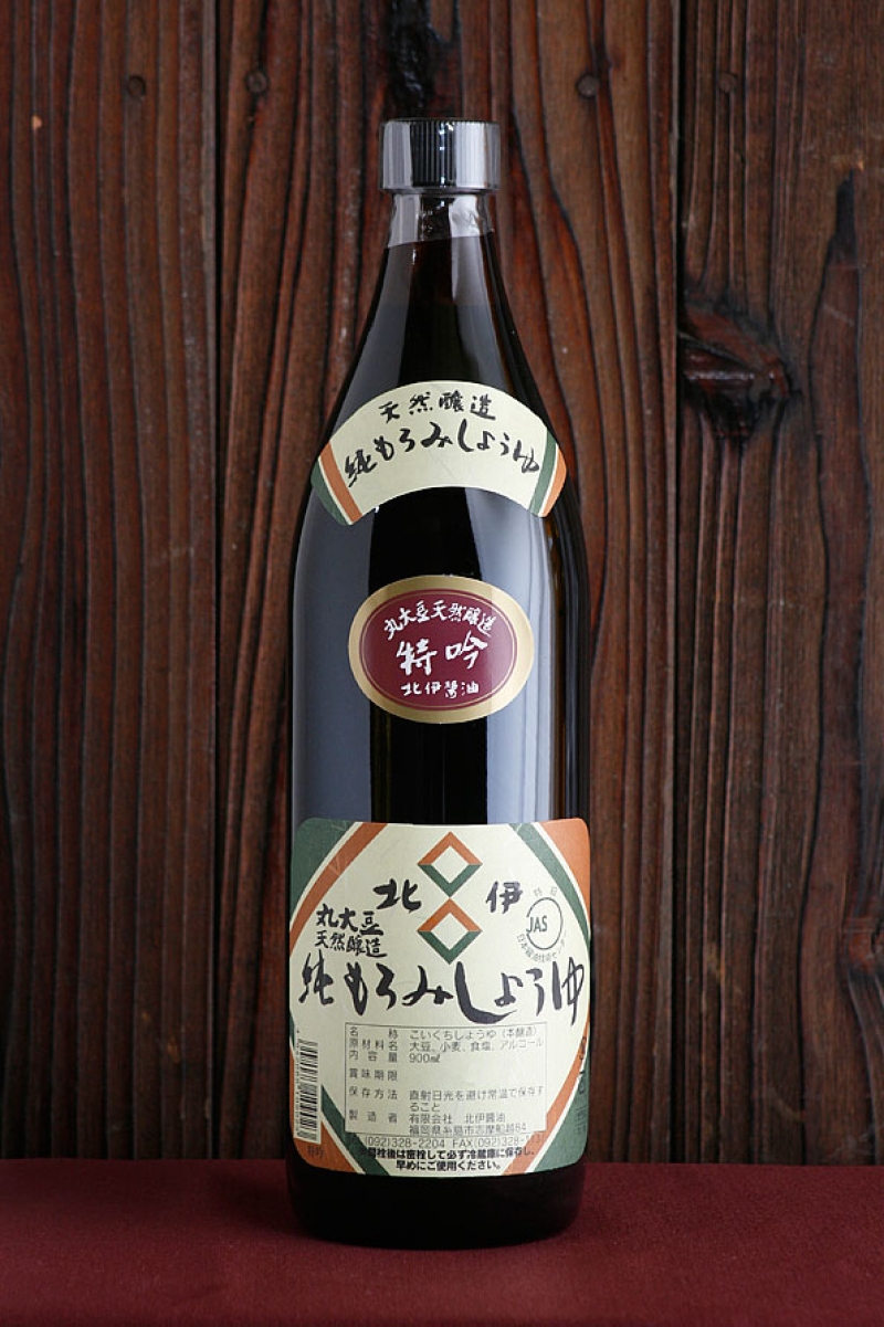 北伊醤油 純もろみしょうゆ 特吟(本醸造) 900ml